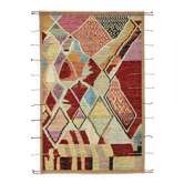 Tapis décoratif tribal en laine multicolore fait main 200 cm x 307 cm