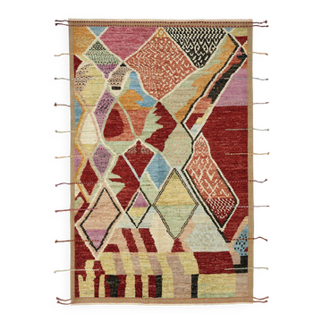 Handmade Tribal Decorative 200 cm x 307 cm Multicolor Wool Carpet