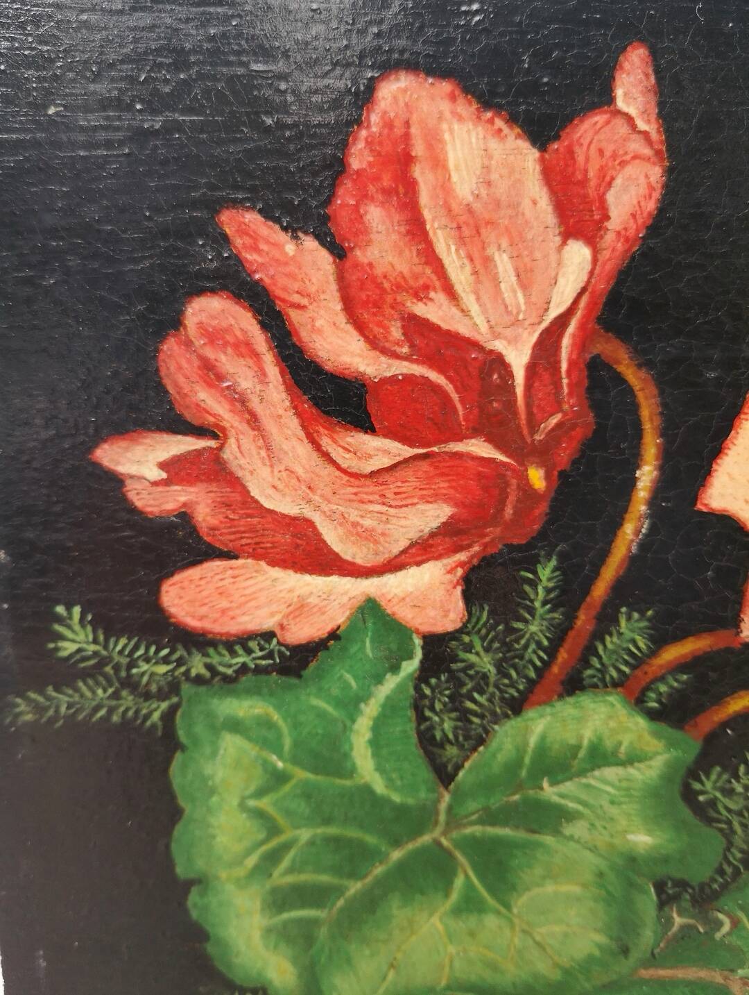 Still life Oil on wooden panel