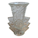 Vase Art Déco « Fusée » en verre moulé