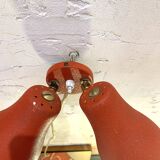 Double wall lamp in metal and brass 1950
