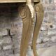 Louis XV style console in carved wood with waxed black wood top