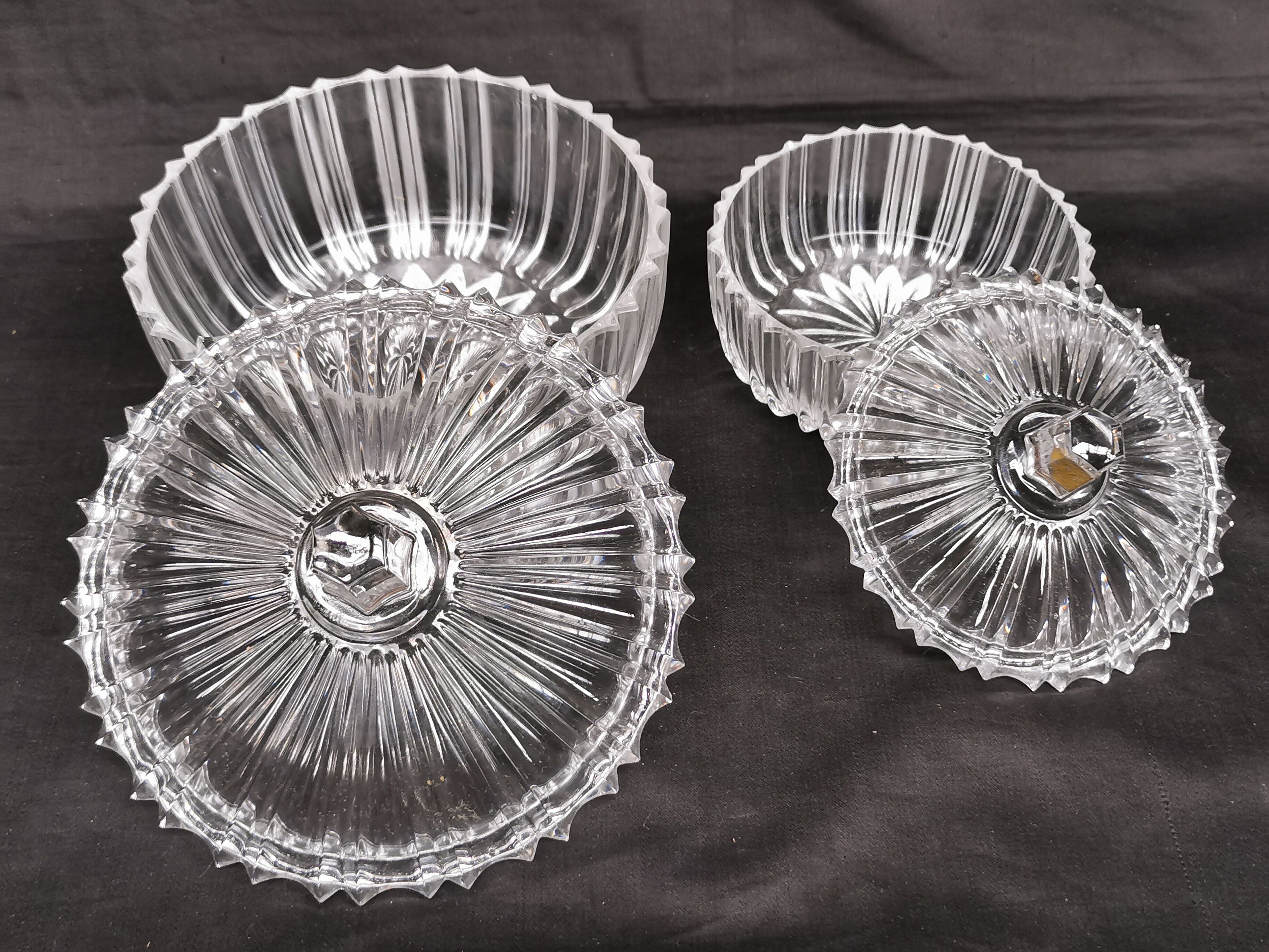 lot of 2 boxes, vintage CRYSTAL candy boxes