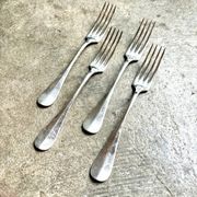 4 fourchettes en métal argenté