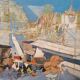 Abstract painting by Maurizio Bini (1940), signed and dated 1972