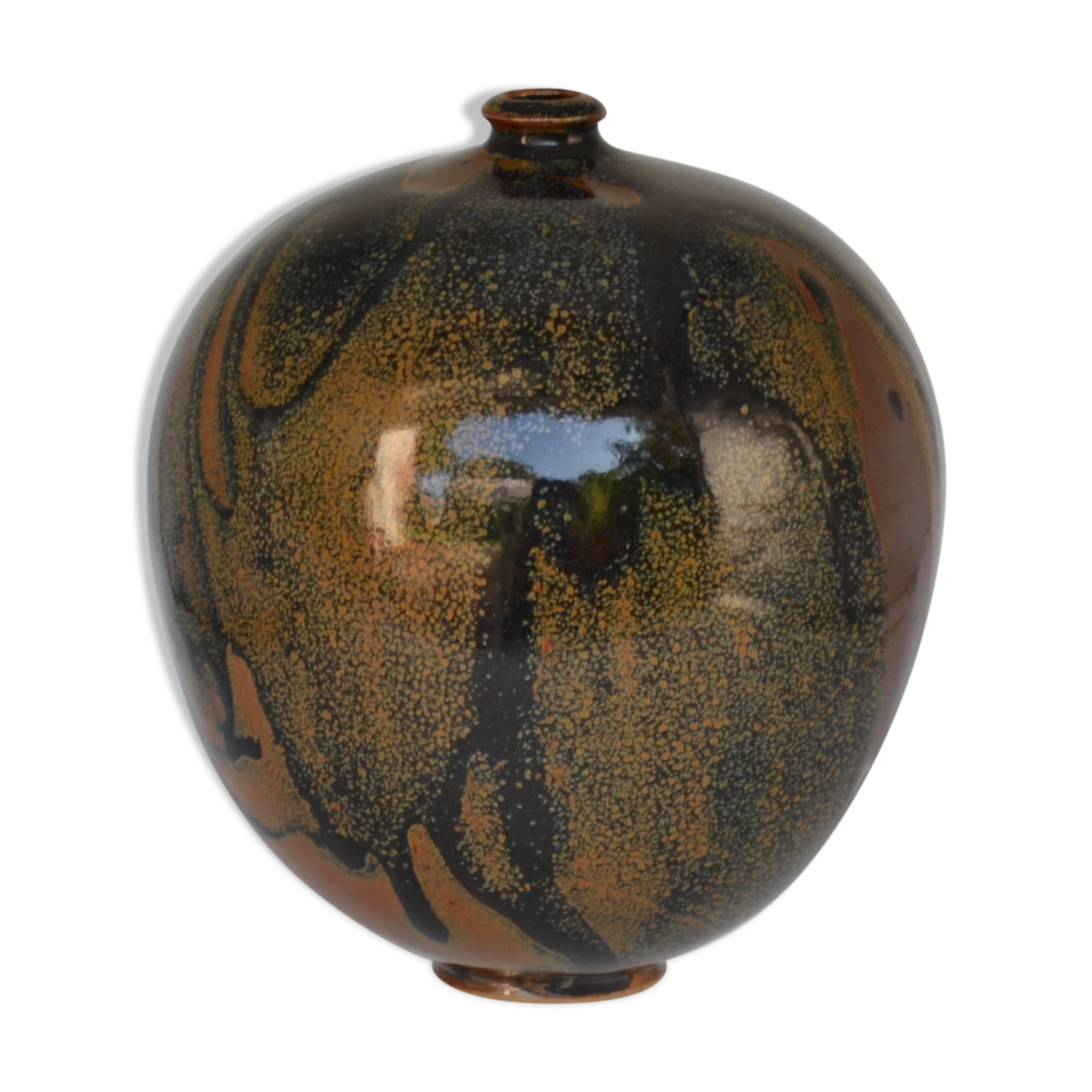 Michel Lanos ovoid vase on sandstone heel