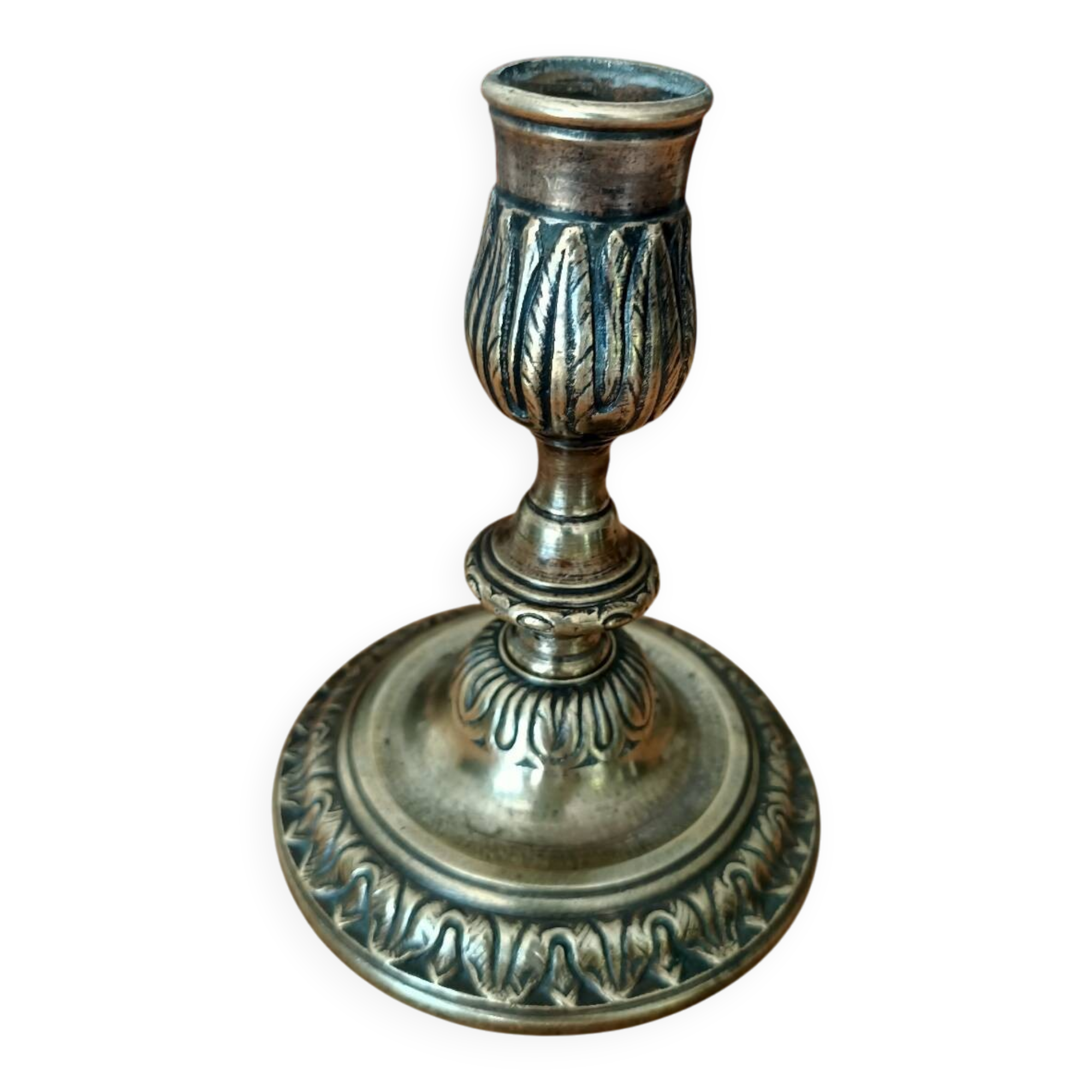 Antique bronze candlestick