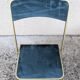Vintage folding chair Mid-Century style Opera gold metal velvet