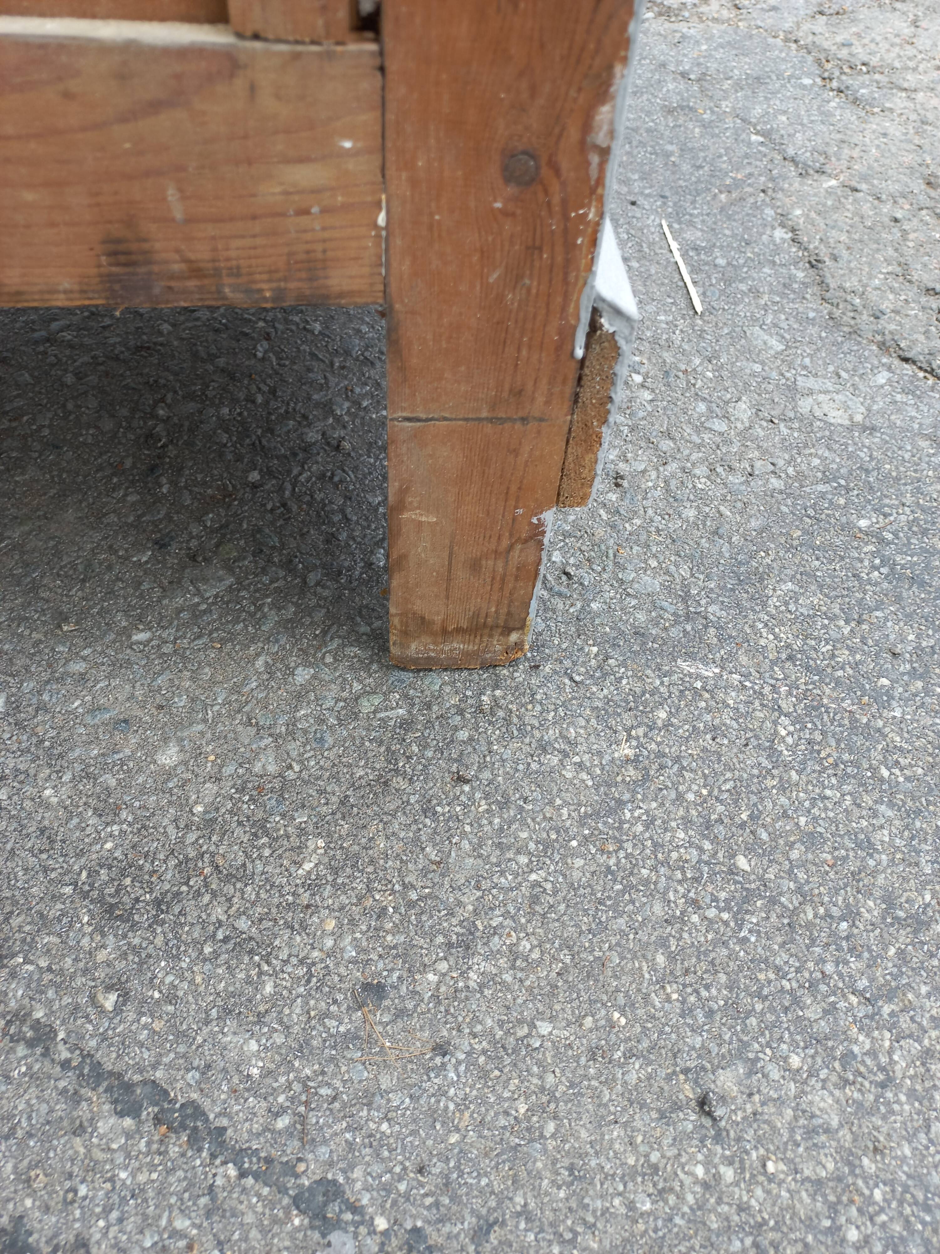 Parisian buffet old gray patina 2 doors 2 drawers