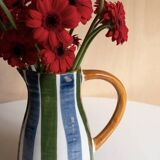 Hand painted ceramic pitcher
