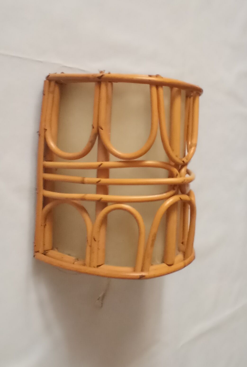 Vintage bamboo wall lamp