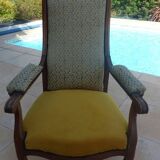 *Louis Philippe style Voltaire armchair in quality wood weathered by time - the backrest and l