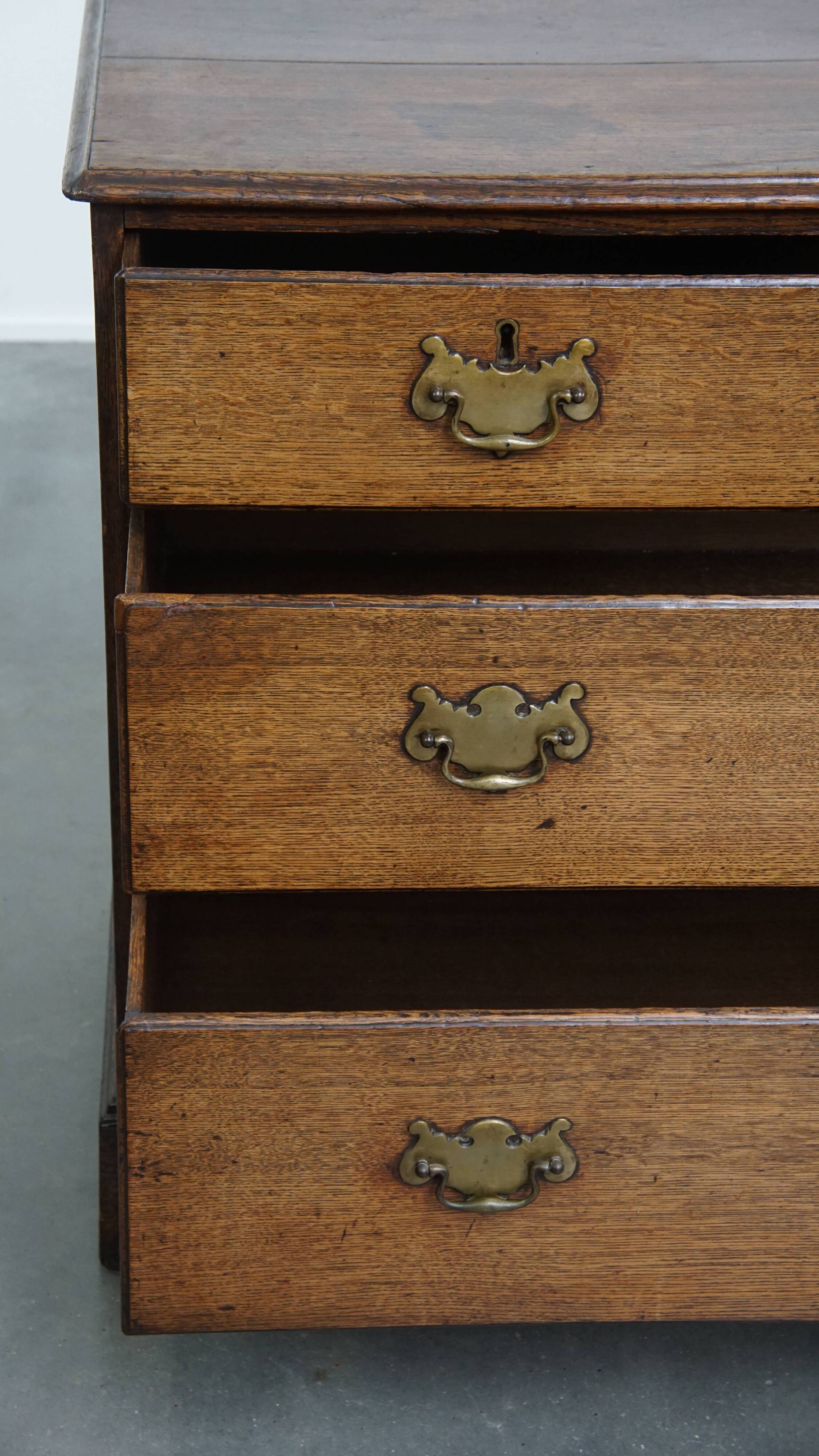 Antique 18th-Century English Oak Chest of Drawers