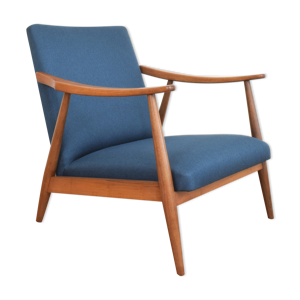 Fauteuil danois en noyer du milieu du siècle années 1960.