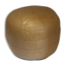 Leather pouf, design year 1970