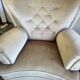 Set of 2 vintage XL armchairs/club seats/single seat