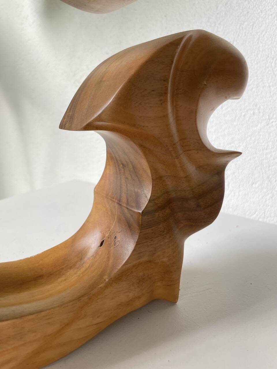 Wooden sculpture vase