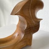 Vase sculpture en bois