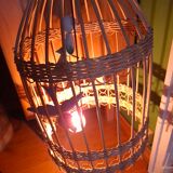 Vintage rattan pendant light from the 1950s and 60s