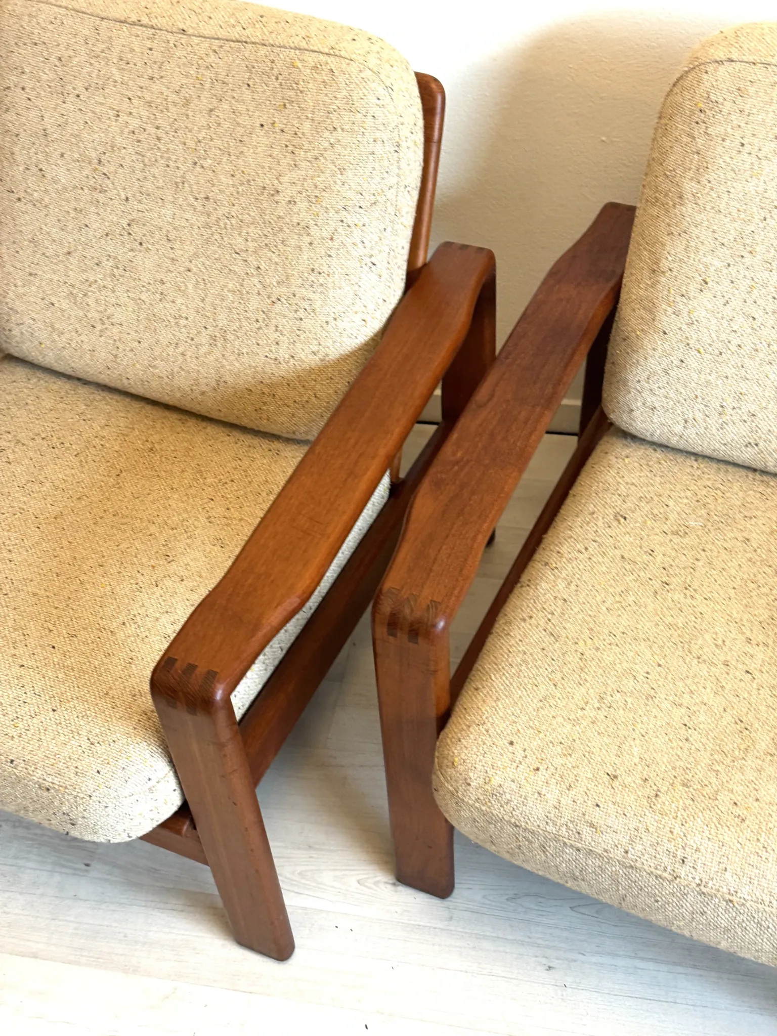 Vintage Danish teak easy chairs