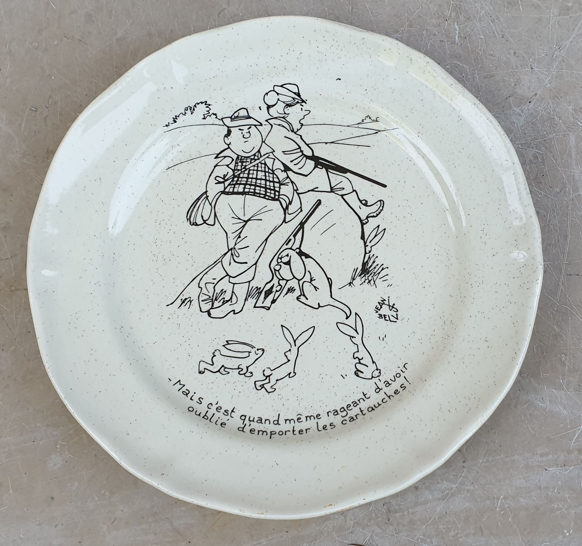 3 humorous plates by jean bellus