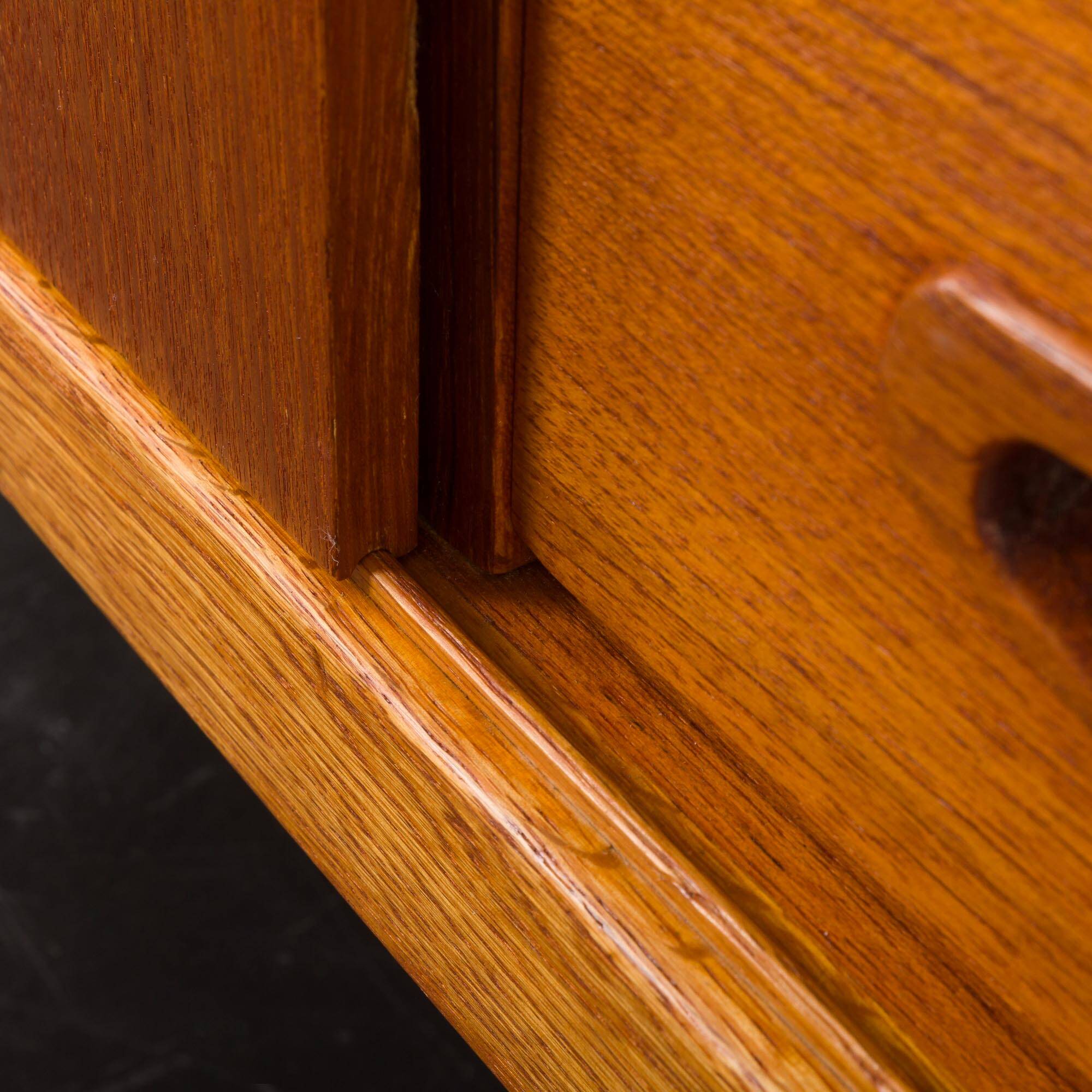 Danish vintage teak bookcase with a hidden desk, 1960s