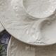 6 vintage Gien white slip earthenware artichoke plates