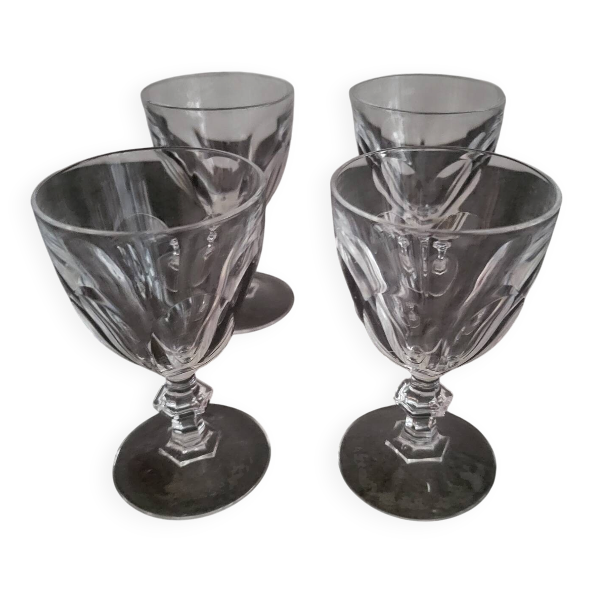 4 button-foot aperitif glasses model Rambouillet Christal d'Arques