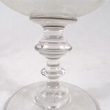 Set of 4 wine glasses tasting glasses in cut blown glass NINETEENTH CENTURY