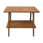 Coffee table vintage compass foot 50 60 oak