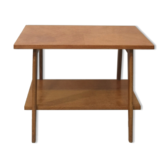 Coffee table vintage compass foot 50 60 oak