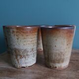 Stoneware cups and glasses from Puisaye by Jean-Pierre Prud'homme