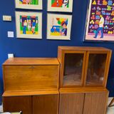 Furniture with Scandinavian design shelves in teak