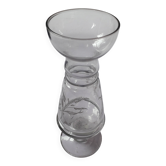 Vase vintage en verre ciselé