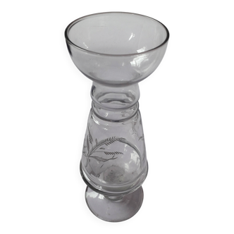 Vintage chiseled glass vase
