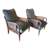 Duo of armchairs English style 1960