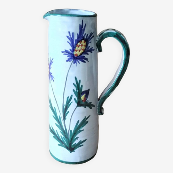 Pitcher decorated with thistles r.rouma vallauris