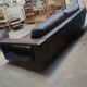 Four-seater sofa in dark brown leather from Steiner by designer Pascal Daveluy, model