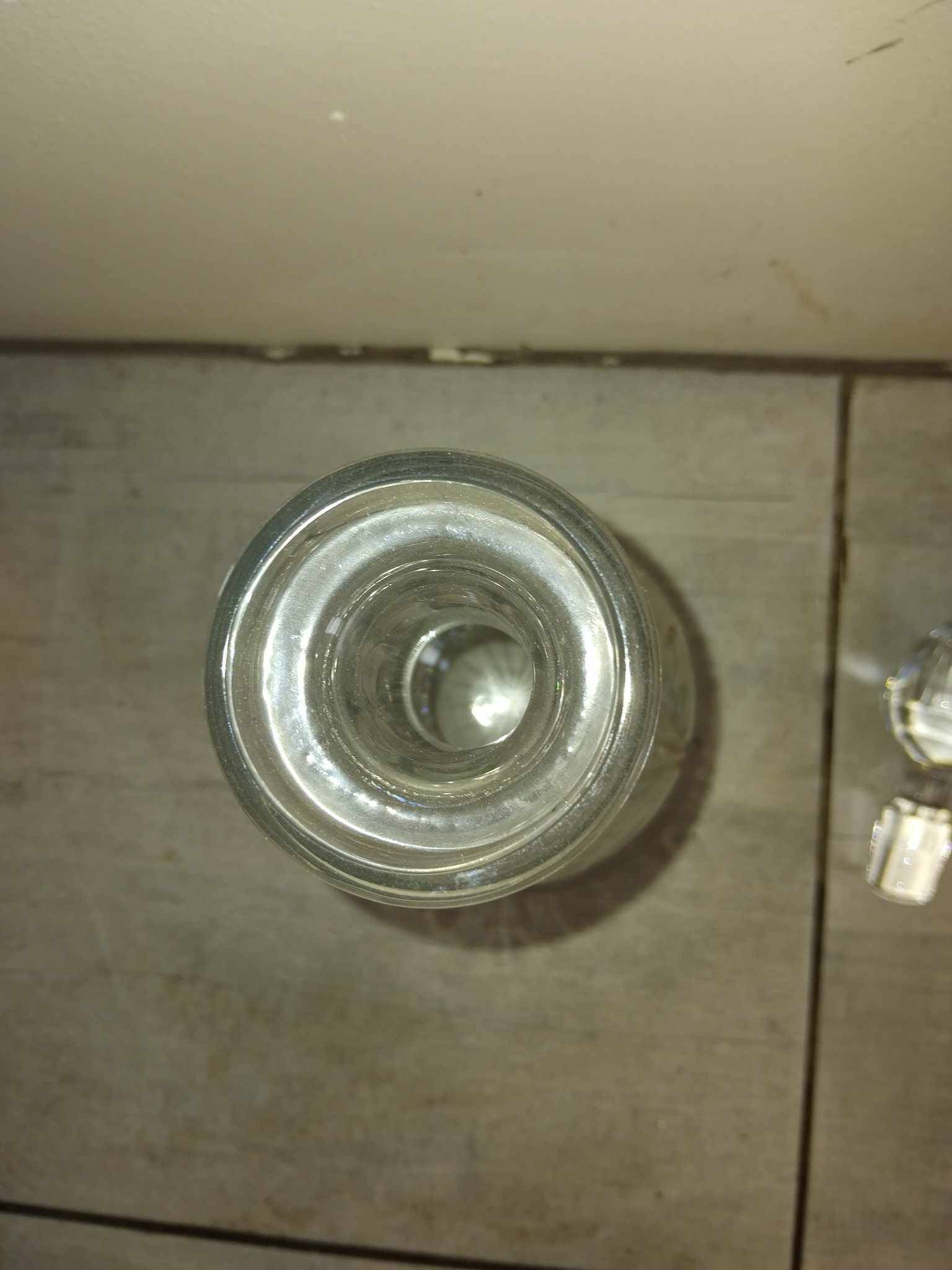 Cut crystal carafe with original stopper