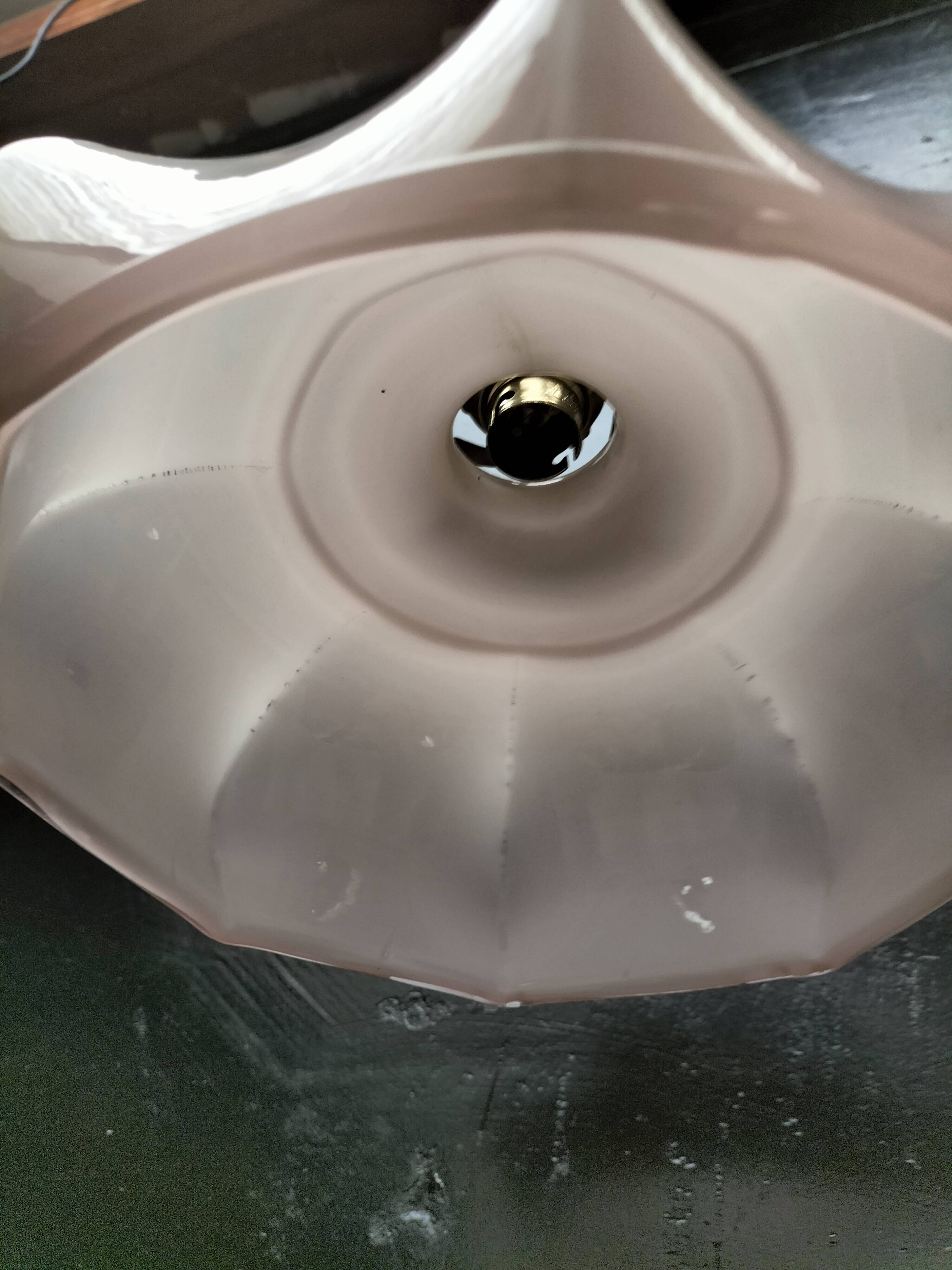 Pink opaline pendant light