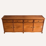 Pencil or split reed rattan wicker side board cabinet, Vivai del Sud