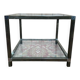 Table basse, d'appoint en métal chromé et verre, 1970
