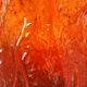 Vintage orange glass vase, 1960s.