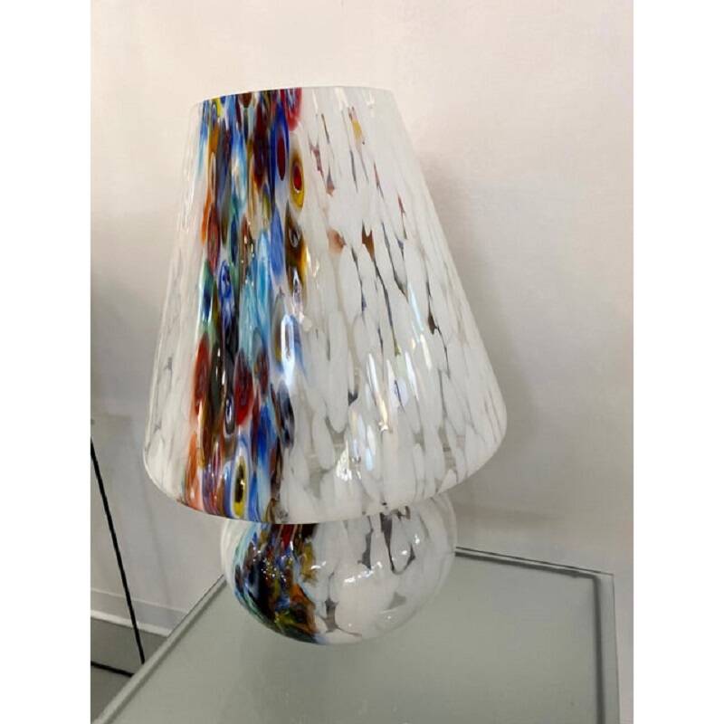 Contemporary Murano Glass Style Venetian Multicolored Millefiori Murrine Table Lamp