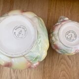 Broc carafe and small pitcher Salins slurry fruit