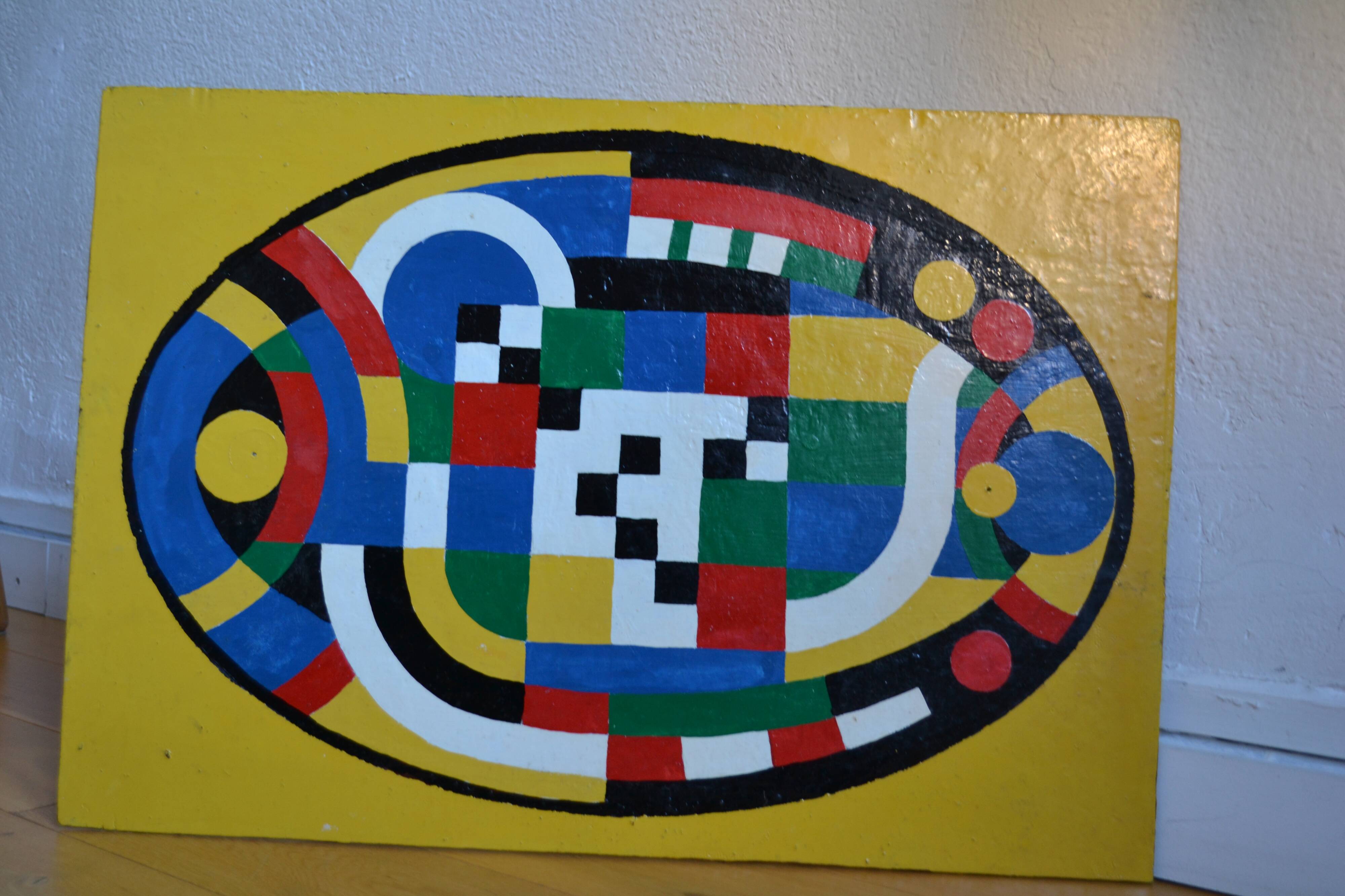 Orphism, Follower of Sonia Delaunay, Oil on panel, 67 x 46 cm