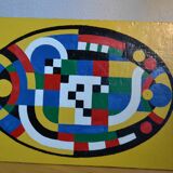 Orphism, Follower of Sonia Delaunay, Oil on panel, 67 x 46 cm