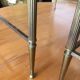 Marble and brass pull out tables