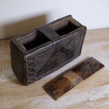 Old wooden spice box
