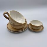 Set of 3 cups and under cups longchamp model wood effect
